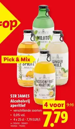 Lidl Sir James alcoholvrij aperitief aanbieding