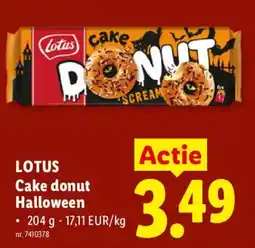 Lidl Lotus cake donut halloween aanbieding