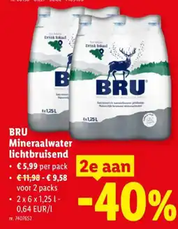 Lidl Bru mineraalwater lichtbruisend aanbieding