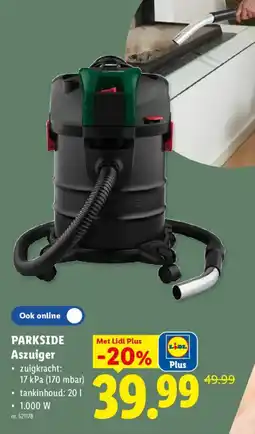 Lidl Parkside aszuiger aanbieding