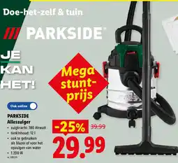 Lidl Parkside alleszuiger aanbieding