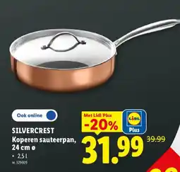 Lidl silvercrest koperen sauteerpan aanbieding