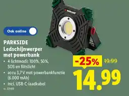 Lidl Ledschijnwerper met powerbank aanbieding