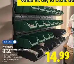 Lidl Parkside opberg- en organisatieset aanbieding