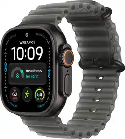 Coolblue Apple Watch Ultra 4 Cellular 49mm Noir Bracelet Océan aanbieding
