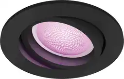 Coolblue Philips Hue Centura Spot Encastré White and Color - Rond - Noir aanbieding