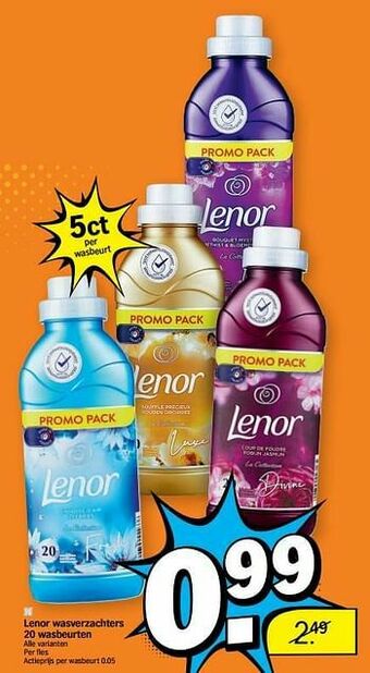 Albert Heijn Lenor wasverzachters aanbieding