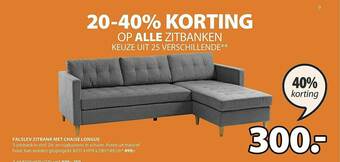 Jysk Falslev Zitbank Met Chaise Longue aanbieding