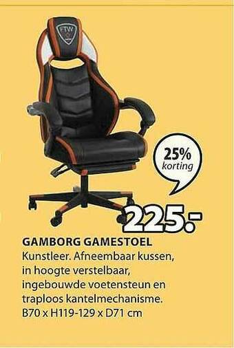 Jysk Gamborg Gamestoel aanbieding