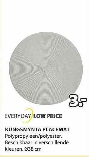 Jysk Kungsmynta Placemat aanbieding