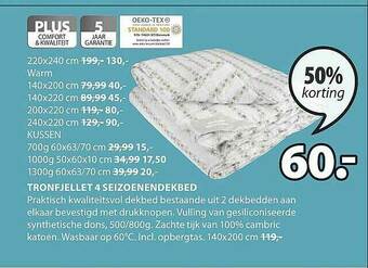 Jysk Tronfjellet 4 Seizoenendekbed aanbieding