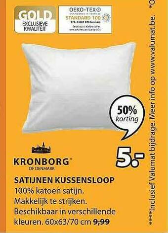 Jysk Satijnen Kussensloop aanbieding