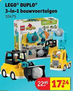 Kruidvat lego duplo 3-in-1 bouwvoertuigen aanbieding