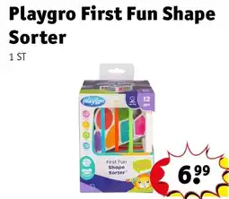 Kruidvat Playgro first fun shape sorter aanbieding