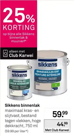 Karwei Sikkens binnenlak aanbieding