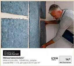 Karwei Métisse katoenisolatie aanbieding