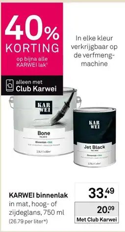 Karwei Karwei binnenlak aanbieding