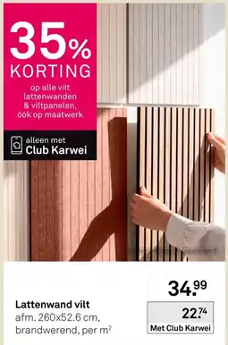 Karwei Lattenwand vilt aanbieding