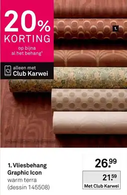 Karwei Vliesbehang Graphic Icon aanbieding