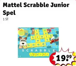 Kruidvat Mattel scrabble junior spel aanbieding