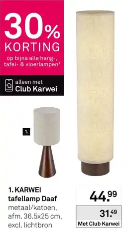 Karwei KARWEI tafellamp Daaf aanbieding