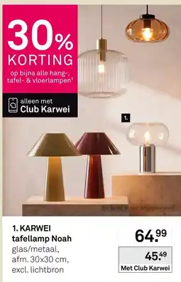 Karwei Tafellamp Noah aanbieding