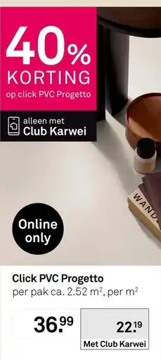 Karwei Click PVC Progetto aanbieding