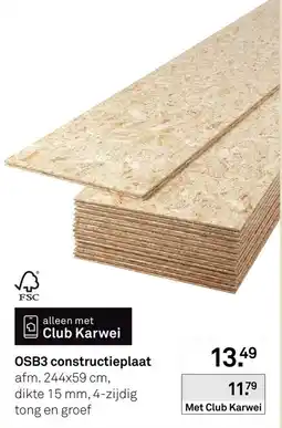 Karwei OSB3 constructieplaat aanbieding