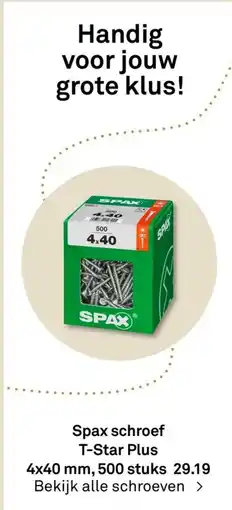 Karwei Spax schroef T-Star Plus aanbieding