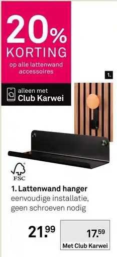 Karwei Lattenwand hanger aanbieding