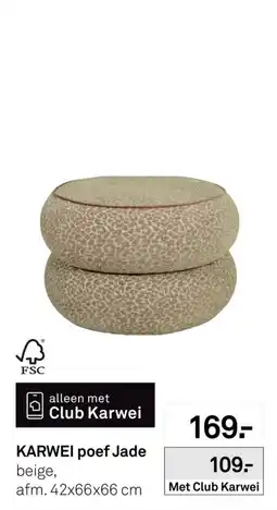 Karwei Karwei poef jade aanbieding