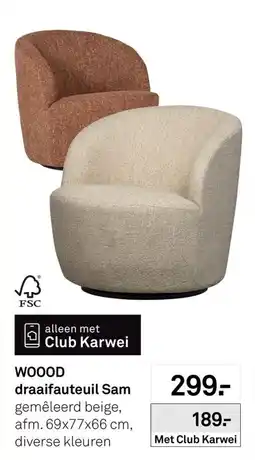 Karwei draaifauteuil sam aanbieding
