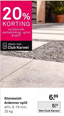 Karwei Stonewish Ardenner split aanbieding