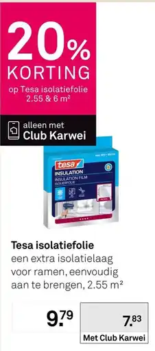 Karwei Tesa isolatiefolie aanbieding