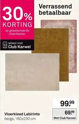Karwei Vloerkleed Labirinto aanbieding