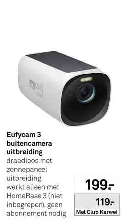 Karwei Eufycam 3 buitencamera uitbreiding aanbieding