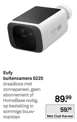 Karwei Eufy buitencamera S220 aanbieding