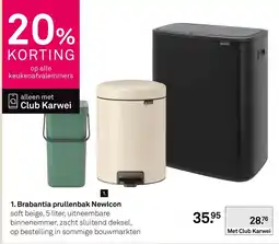 Karwei Brabantia prullenbak Newlcon aanbieding