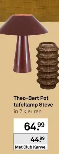 Karwei Theo-Bert Pot tafellamp Steve aanbieding