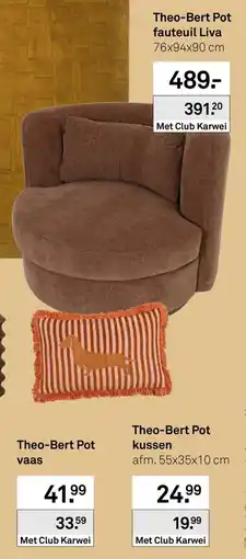 Karwei Theo-Bert Pot fauteuil aanbieding