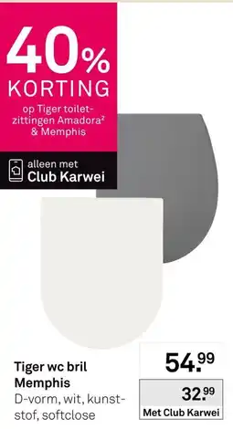 Karwei Tiger wc bril Memphis aanbieding