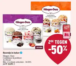 Delhaize Roomijs in beker aanbieding