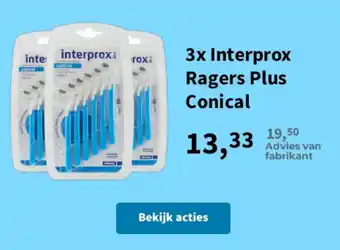 Plein.nl 3x Interprox Ragers Plus Conical aanbieding