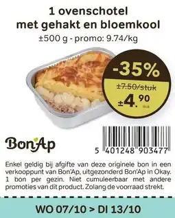 Bon Ap 1 ovenschotel met gehakt en bloemkool aanbieding