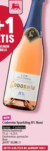 Delhaize Codorniu Sparkling Rosé aanbieding