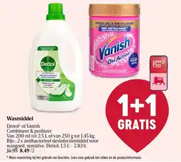 Delhaize Wasmiddel Dettol of Vanish aanbieding