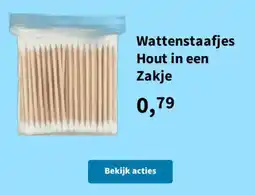 Plein.nl Wattenstaafjes Hout in een Zakje aanbieding