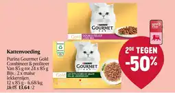 Delhaize Kattenvoeding Purina Gourmet Gold aanbieding