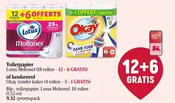 Delhaize Toiletpapier Lotus Moltonel aanbieding