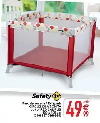 Cora Parc de voyage - reispark circus isla bonita ou - of red campus 100x100 cm aanbieding